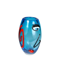 Viz Glass Abstract Expression - Handblown Art Glass Vase (Item #7922)