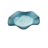 Viz Glass Arctic Drift - Hard Candy Handblown Art Glass Platter (Item #7325TB)