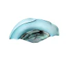 Viz Glass Azure Crest - Handblown Art Glass Nebula Folded Vase (Item #7222)