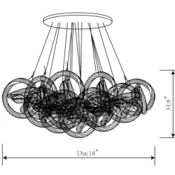 Viz Glass CH-2416-5CH Small Infinity Chandelier