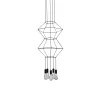 Viz Glass CH-C4L3-5B Cosmopolitan Black Chandelier Clear Raindrop