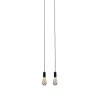 Viz Glass CH-C4L2-2B Cosmopolitan Black Chandelier Clear Raindrop