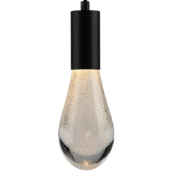 Viz Glass CH-C4L2-2B Cosmopolitan Black Chandelier Clear Raindrop