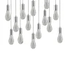 Viz Glass CH-C2L4-14L Cosmopolitan Chandelier Clear Crackled Raindrop