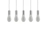 Viz Glass CH-C2L4-5L Cosmopolitan Chandelier Clear Crackled Raindrop