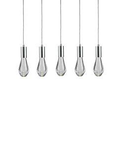 Viz Glass CH-C2L3-5L Cosmopolitan Chandelier Clear Raindrop