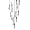 Viz Glass CH-C2L4-15R Cosmopolitan Chandelier Clear Crackled Raindrop