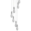 Viz Glass CH-C2L3-7R Cosmopolitan Chandelier Clear Raindrop