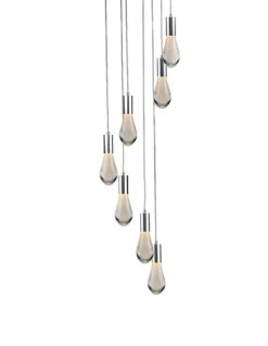 Viz Glass CH-C2L2-7R Cosmopolitan Chandelier Clear Bubble Raindrop