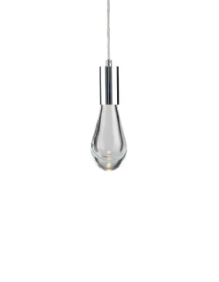 Viz Glass CH-C2L3-1R Cosmopolitan Pendant Clear Bubble Raindrop