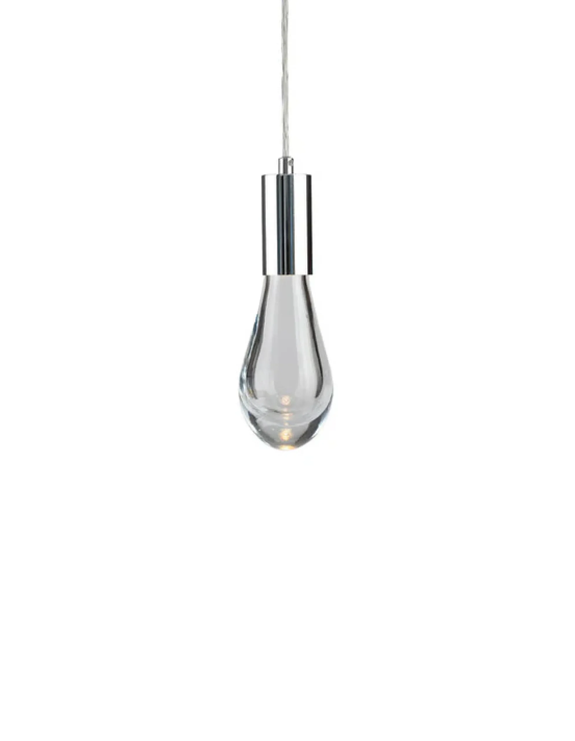 Viz Glass CH-C2L3-1R Cosmopolitan Pendant Clear Bubble Raindrop