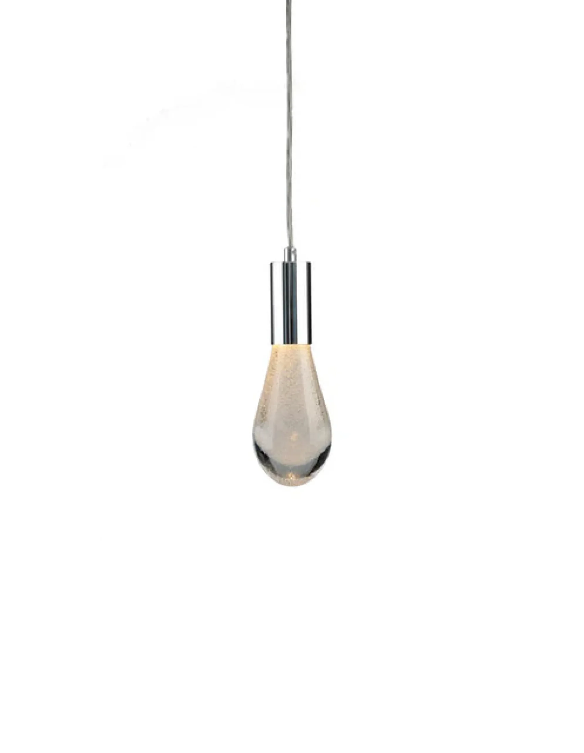 Viz Glass CH-C2L2-1R Cosmopolitan Pendant Clear Bubble Raindrop