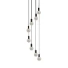 Viz Glass CH-C4R4-8B Cosmopolitan Black Chandelier Crackled Round
