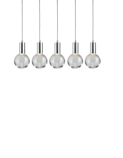 Viz Glass CH-C2R3-5L Cosmopolitan Chandelier Clear Round