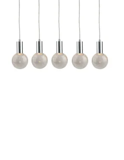 Viz Glass CH-C2R4-5L Cosmopolitan Chandelier Clear Crackled Round