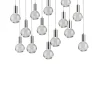 Viz Glass CH-C2R3-14L Cosmopolitan Chandelier Clear Round