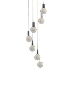 Viz Glass CH-C2R4-7R Cosmopolitan Chandelier Clear Crackled Round