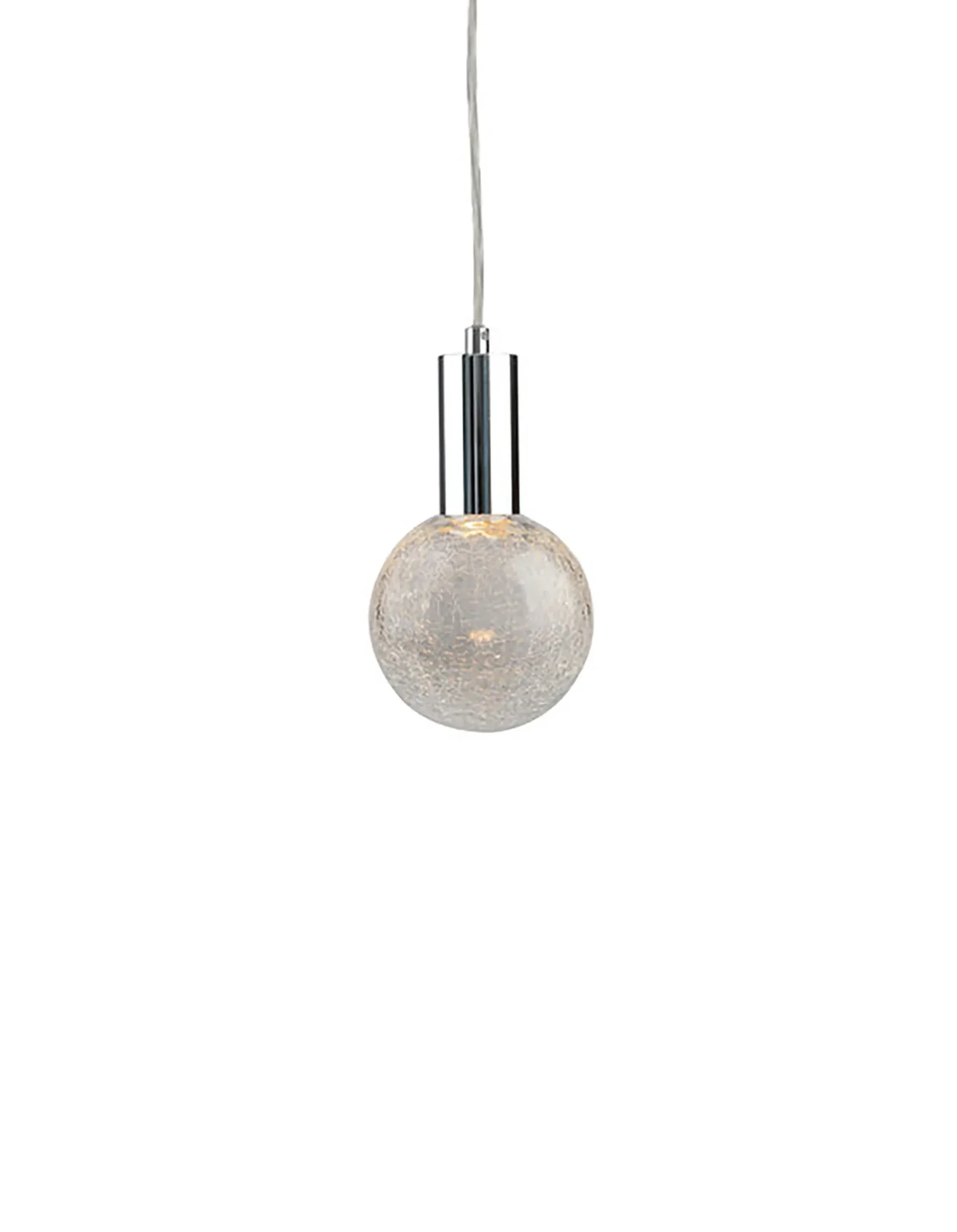 Viz Glass CH-C2R4-1R Cosmopolitan Pendant Clear Crackled Round