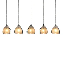 Viz Glass CH-C3T3-5L Cosmopolitan Chandelier Seeded Gold Triangle