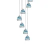 Viz Glass CH-C3T4-7R Cosmopolitan Chandelier Ocean Swirl Triangle