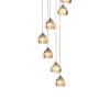 Viz Glass CH-C3T3-7R Cosmopolitan Chandelier Seeded Gold Triangle