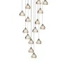 Viz Glass CH-C3T2-15R Cosmopolitan Chandelier Clear Bubble Triangle