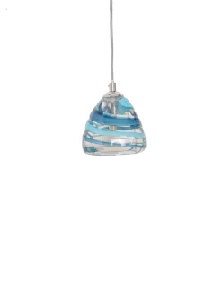 Viz Glass CH-C3T4-1R Cosmopolitan Pendant Ocean Swirl Triangle