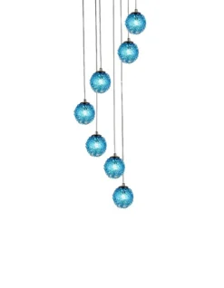 Viz Glass CH-D2SBA-7R Cosmopolitan Chandelier Aqua Snowball