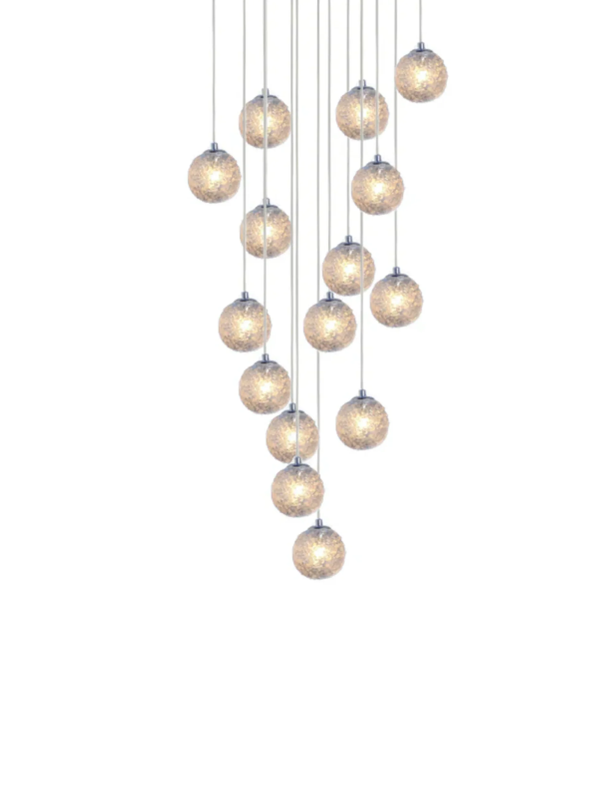 Viz Glass CH-D2SBC-15R Cosmopolitan Chandelier Clear Snowball