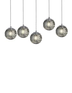 Viz Glass CH-D2SBSM-5L Cosmopolitan Chandelier Smoke Grey Snowball