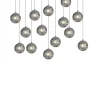 Viz Glass CH-D2SBSM-14L Cosmopolitan Chandelier Smoke Grey Snowball