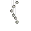 Viz Glass CH-D2SBSM-7R Cosmopolitan Chandelier Smoke Grey Snowball