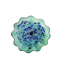 Viz Glass Cobalt Cascade, Large: Classic Murano Wall Art (Item #4576EGBIR)