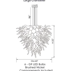 Viz Glass ColorSelect Angel Large Chandelier
