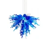 Viz Glass ColorSelect Blue Love Small Blown Glass Chandelier