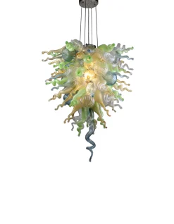 Viz Glass ColorSelect California Sunshine Tall Blown Glass Chandelier