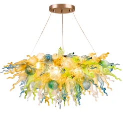 Viz Glass ColorSelect California Sunshine Linear Blown Glass Chandelier