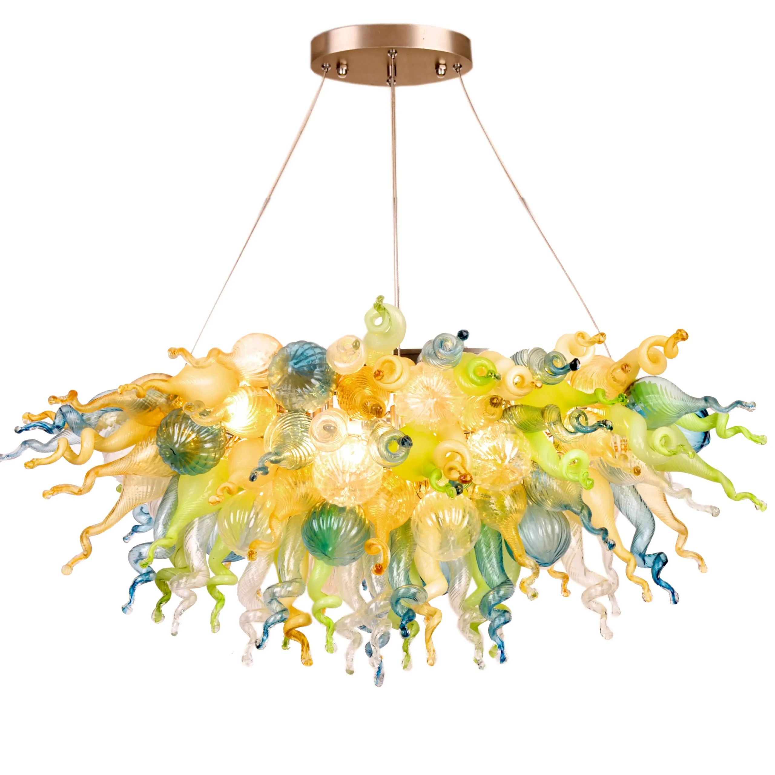 Viz Glass ColorSelect California Sunshine Linear Blown Glass Chandelier