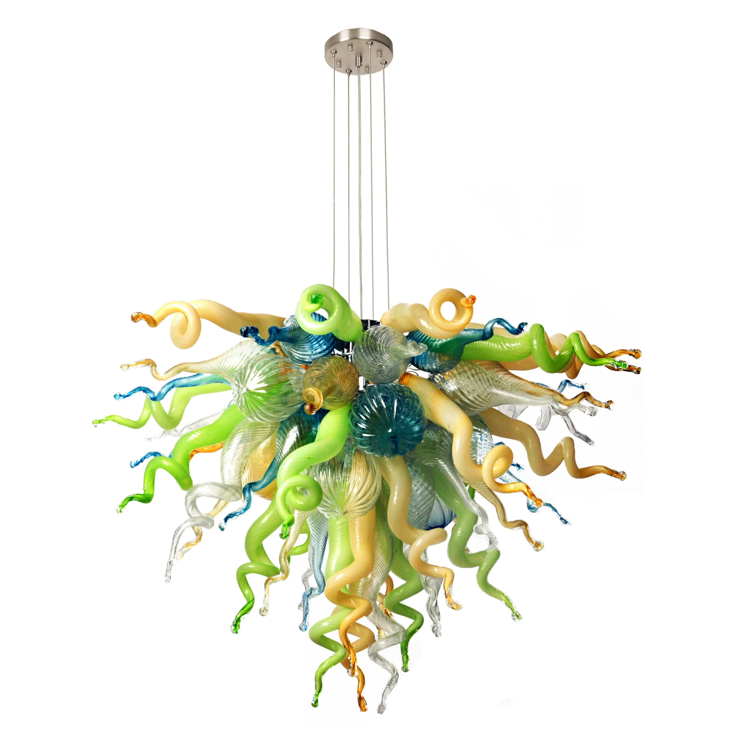 Viz Glass ColorSelect California Sunshine Small Blown Glass Chandelier