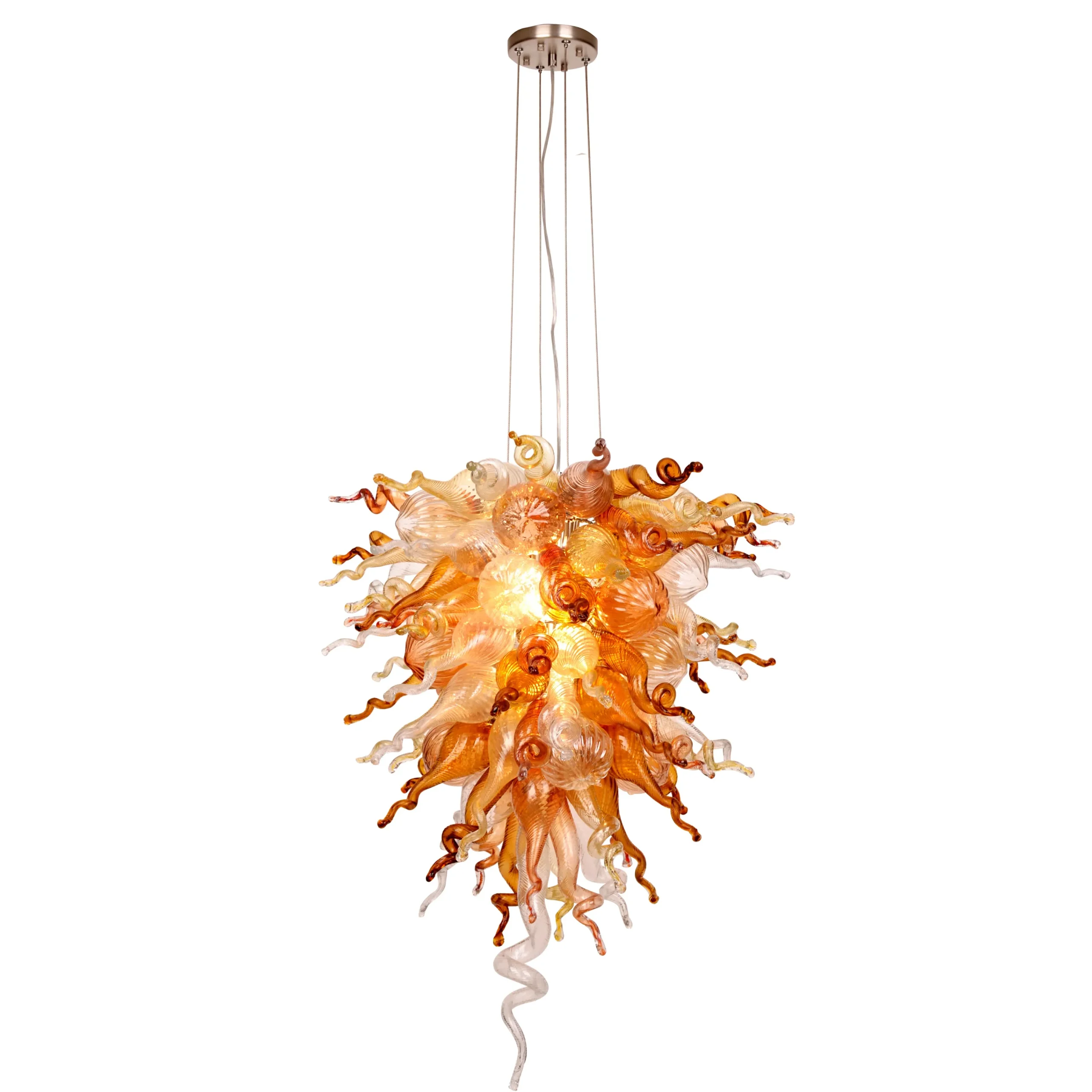 Viz Glass ColorSelect Canyon Shadow Tall Blown Glass Chandelier