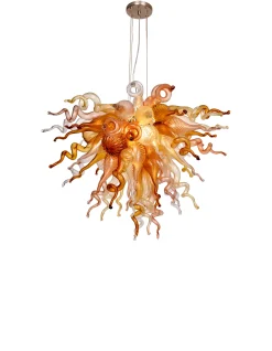 Viz Glass ColorSelect Canyon Shadow Small Blown Glass Chandelier