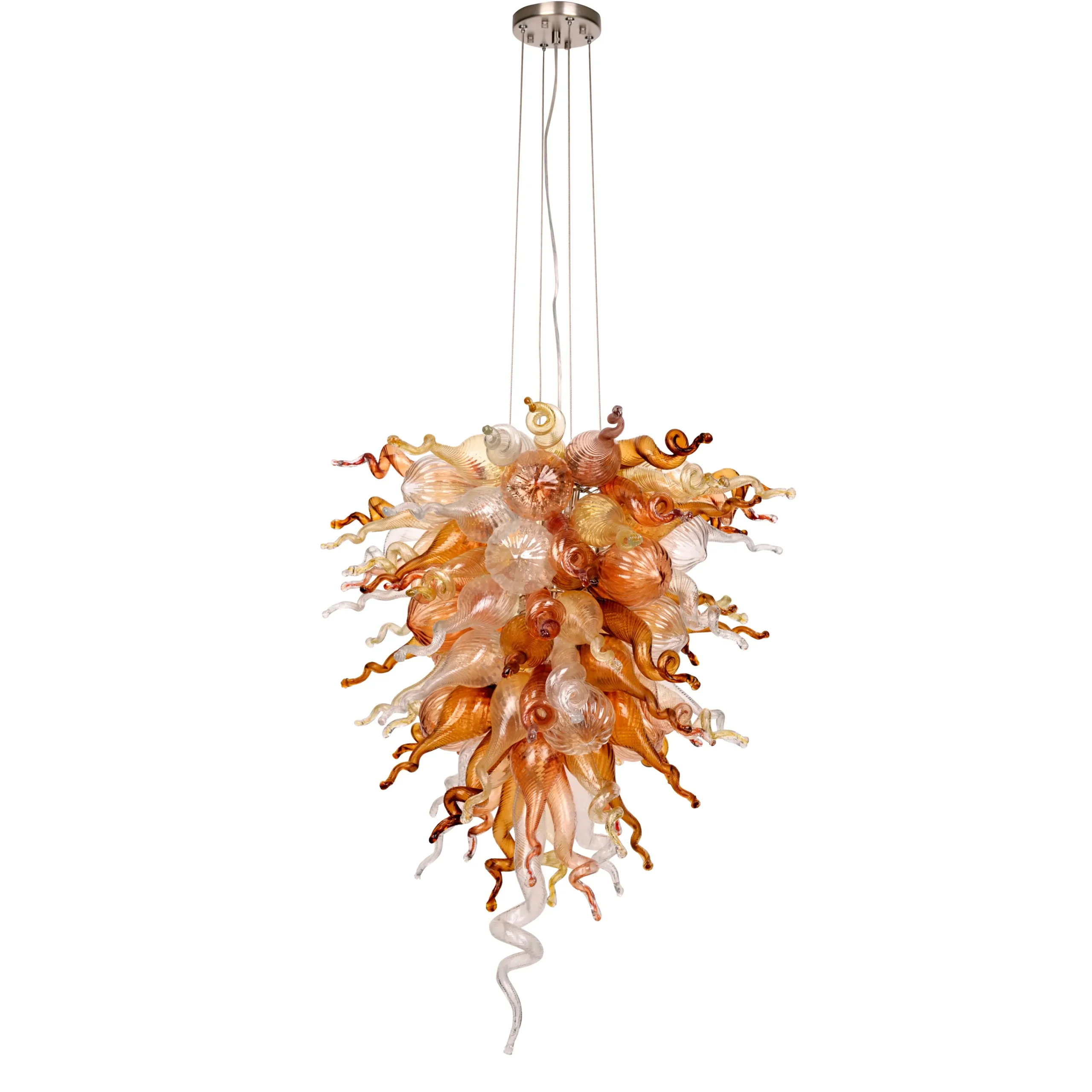 Viz Glass ColorSelect Canyon Shadow Tall Blown Glass Chandelier