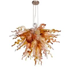 Viz Glass ColorSelect Canyon Shadow Small Blown Glass Chandelier