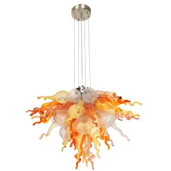 Viz Glass ColorSelect Desert Rose Mini Blown Glass Chandelier