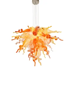 Viz Glass ColorSelect Desert Rose Small Blown Glass Chandelier