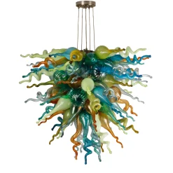 Viz Glass ColorSelect Fiesta Coral Large Chandelier