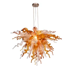 Viz Glass ColorSelect Frontier Timber Small Blown Glass Chandelier
