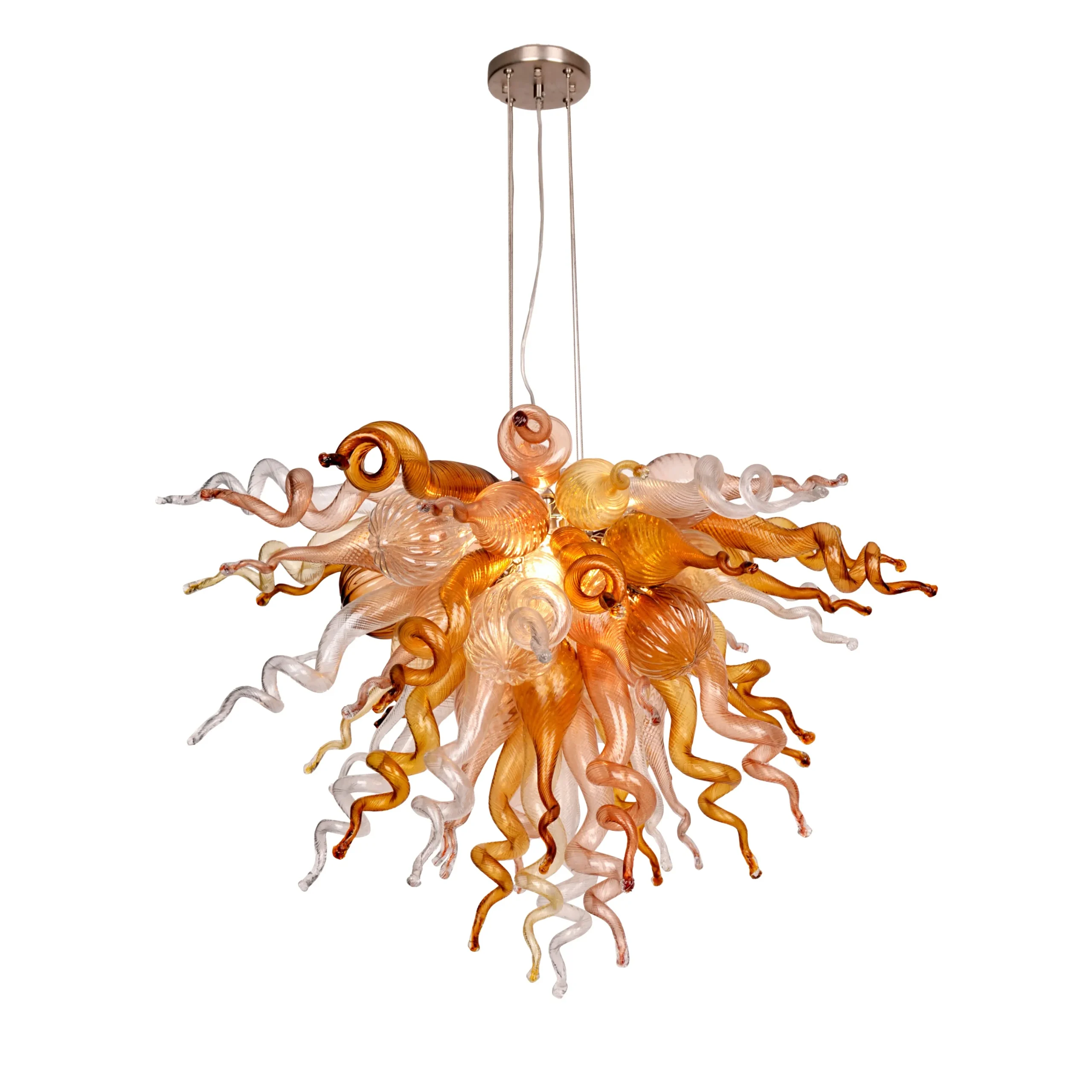 Viz Glass ColorSelect Frontier Timber Small Blown Glass Chandelier