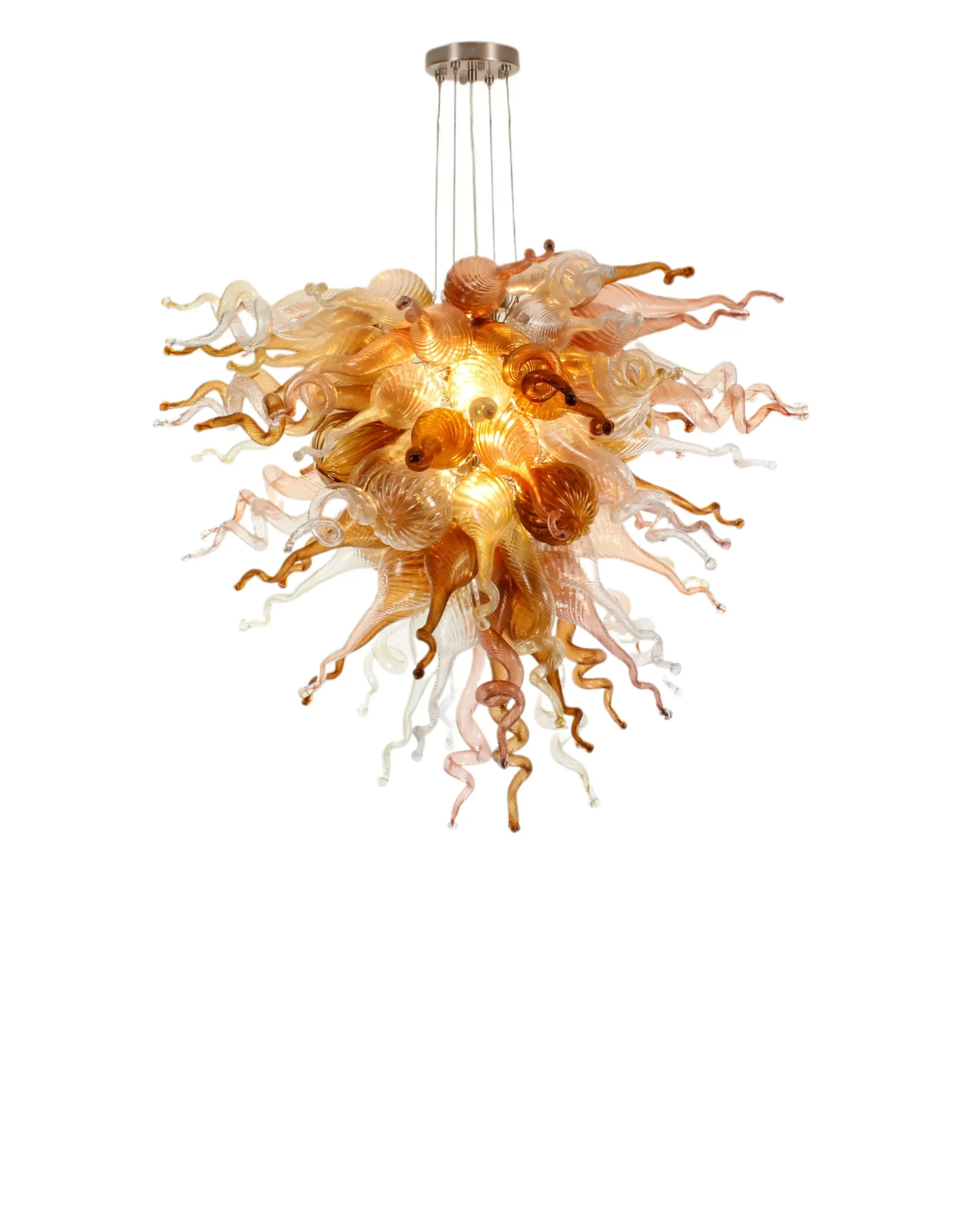 Viz Glass ColorSelect Frontier Timber Large Chandelier