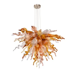 Viz Glass ColorSelect Frontier Timber Small Blown Glass Chandelier